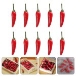 Faux lgumes dcoratifs artificiels en forme de poivre, 10 pices, ornement miniature pour maison de ...