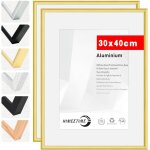 Fchhk - ® 2x cadre photo 30x40 cm en aluminium noir, plexiglas haute rsolution, cadre photo pour la ...