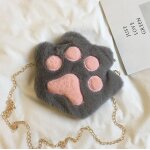 Avec fermeture eclair en forme de patte d'ours pour filles, joli - en peluche douce pour enfants, accessoires ... Avec fermeture eclair en forme de patte d'ours pour filles, joli - en peluche douce pour enfants, accessoires ...