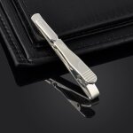Fermoir de cravate simple pour hommes, argent ou or, epingle a clip en acier inoxydable 2021 pour les ...