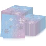 Few - lot de 20 serviettes en papier recycl doux et recycl, 2 plis, 33 x 33 cm, bleu flocon de neige ...