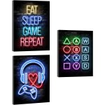 Few - 3 pièces poster de gamer avec cadre, image de jeu, décoration de salle de jeux, wall art prints, ... Few - 3 pièces poster de gamer avec cadre, image de jeu, décoration de salle de jeux, wall art prints, ...