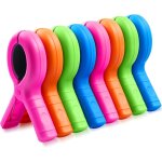 Few - lot de 8 pinces a serviettes pour chaise longue de plage, coupe - vent, multicolores, solides, ...