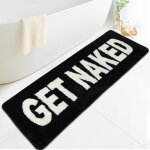 Few - get naked - tapis de bain - 50 cm x 150 cm - noir et rose - tapis de bain - antidérapant - lavable ... Few - get naked - tapis de bain - 50 cm x 150 cm - noir et rose - tapis de bain - antidérapant - lavable ...
