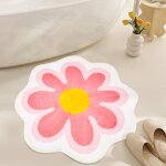 Few - tapis de bain absorbant en forme de fleur, 60x60cm tapis salle de bain antidérapant, petit tapis ... Few - tapis de bain absorbant en forme de fleur, 60x60cm tapis salle de bain antidérapant, petit tapis ...