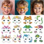 Few - tatouage enfant fille, 24 feuilles tatouage paillette tatouage ephemere tatouage visage pour maquillage ...
