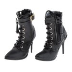 Figurines d'action echelle 1:6, chaussures a talons hauts pour femmes, bottes de poupe de 12 pouces
