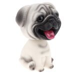 Figurine adorable en rsine, tte de bobble, chiot, chien, jouet, dcoration de tableau de bord de voiture, ...