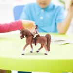 Figurine d'animal en plastique réaliste, jouet cheval de collection avec cavalier Figurine d'animal en plastique réaliste, jouet cheval de collection avec cavalier