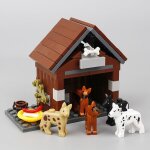 Figurines d'animaux du zoo de la ville 2020, animaux, scnes de chien, maison de chien, blocs de construction, ...