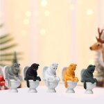 Figurines de chat adorables en pvc, 5 pi�ces, d�coration de g�teau, mod�le animal, accessoire de jardin ...