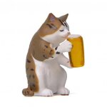 Figurine de chat en forme de bi�re, bricolage version cor�enne, cuisson, jardinage, am�nagement paysager, ...