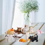 Figurines de chat kawaii, 10 pi�ces, jouets d'apprentissage, mod�le educatif, d�coration de la maison, ...