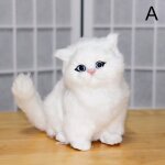 Figurines de chats en peluche pour enfants, jouets de simulation, doux et mignons, poupes d'animaux ...