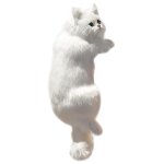 Figurines de chat en peluche suspendu a fourrure raliste, dcoration de tlvision pour la maison, modle ...