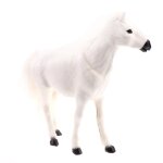 Figurines de cheval en peluche, simulation réaliste, décoration de la maison, noir Figurines de cheval en peluche, simulation réaliste, décoration de la maison, noir