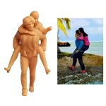 Figurine de couple poup�e non peinte, d�cor de photographie en r�sine pour jeunes amoureux, 1 / 64