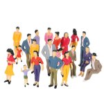Figurines a echelle 1:25, 20 pi�ces, m�lange de mod�les peints, train, rue, passager, architecture, jouets ...