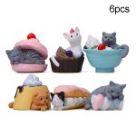 Figurine miniature bonsa� chat, 6 pi�ces, d�coration de jardin f�erique, mod�le a collectionner, cadeau ...