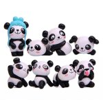 Figurines de panda de dessin anim� mignon, d�cor miniature de jardin f�erique de paysage, petites d�corations ...