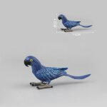Figurine de perroquet oiseau, accessoires de dcoration pour la maison, simulation de figurines de cacatos ...