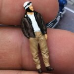 Figurine de personnes en rsine a l'echelle 1 / 64, poupe miniature, scne de chemin de fer, bricolage, ...