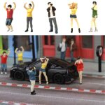 Figurines de petites personnes, mod�le de rue, jouets pour sc�nes miniatures, train, chemin de fer, table ...