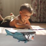 Figurines de poisson animaux r�alistes, ensemble de jeu de figurines d'animaux jurassic, jouets de collection, ...