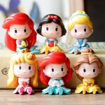 Figurines de princesse q posket, 6 pices / lot, jouets pour enfants, cadeau, aurore, blanche - neige, ...