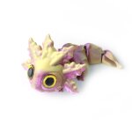 Figurines de salamandre imprim�es en 3d, yeux de simulation mobiles multi - articulaires pour accessoires ...