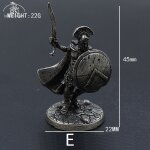 Figurine de soldat spartiate en mtal vintage, figurine d'auckland, modle de soldat spartiate des prairies, ...