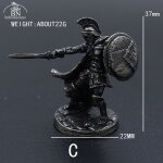 Figurine de soldat spartiate en mtal vintage, figurine d'auckland, modle de soldat spartiate des prairies, ...