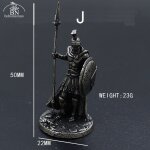 Figurine de soldat spartiate en mtal vintage, figurine d'auckland, modle de soldat spartiate des prairies, ...
