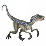Figurine vélociraptor gris - bleu cadeau educatif pour enfants Figurine vélociraptor gris - bleu cadeau educatif pour enfants