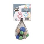 Filet de 20 billes + 1 calot en verre (mod�le al�atoire) - multicolore