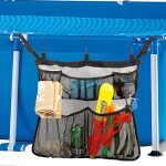 Filet de rangement pour piscine, sac de rangement pour piscine de jardin, sac de rangement pliable en ...