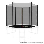 Filet de s�curit� ext�rieur universel pour trampoline Ø 8ft / 244cm, 6 perches - noir