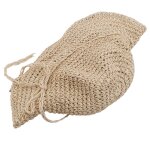 Filles chapeau de paille et plage bb sunhat haut rond raphia large bord paille chapeaux enfants bow ...