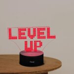 Fin01 veilleuse led 3d pour dcoration de salle de jeux, 16 couleurs changeantes, piles usb, tlcommande, ...