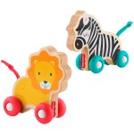 Fisher - price fisher - price - animaux � pousser en bois - v�hicules lion et z�bre