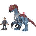 Fisher - price imaginext - jurassic world - therizinosaurus et owen - figurines pour enfants - 3 ans ...
