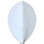 Fit flights ailettes flechettes 6 ailettes flechettes unid. ovale blanc