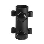 Fixateur de tige d'auvent de tente en fer rglable, support de poteau d'auvent de camping en plein air, ...