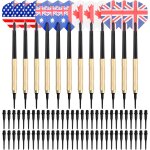Flechette pointe plastique, 12 flchettes  pointe souple, set de flechettes  pointe avec 100 pointes ...