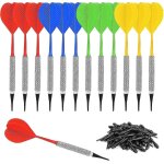 Fl�chettes � pointe souple, 12 pi�ces, attaches suppl�mentaires, 100 pi�ces de rechange noires - aaa
