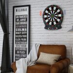 Fl�chettes suspendues electroniques professionnelles d'indicateur de score d'�cran lcd avec 6 fl�chettes ...