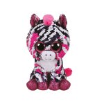 Flippables small - peluche sequins zoey le zbre 15 cm