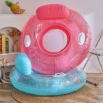 Flotteur de piscine rutilisable pour enfants, accessoires de piscine pliables a paillettes, cadeaux ...