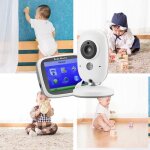 Floureon vb603 ecoute bb babyphone numrique sans fil 2. 4ghz ecran lcd 3. 2?? camra vision nocturne ...