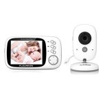 Floureon vb603 ecoute bb numrique sans fil 2. 4ghz interphone bidirectionnel ecran lcd 3. 2 camra ...